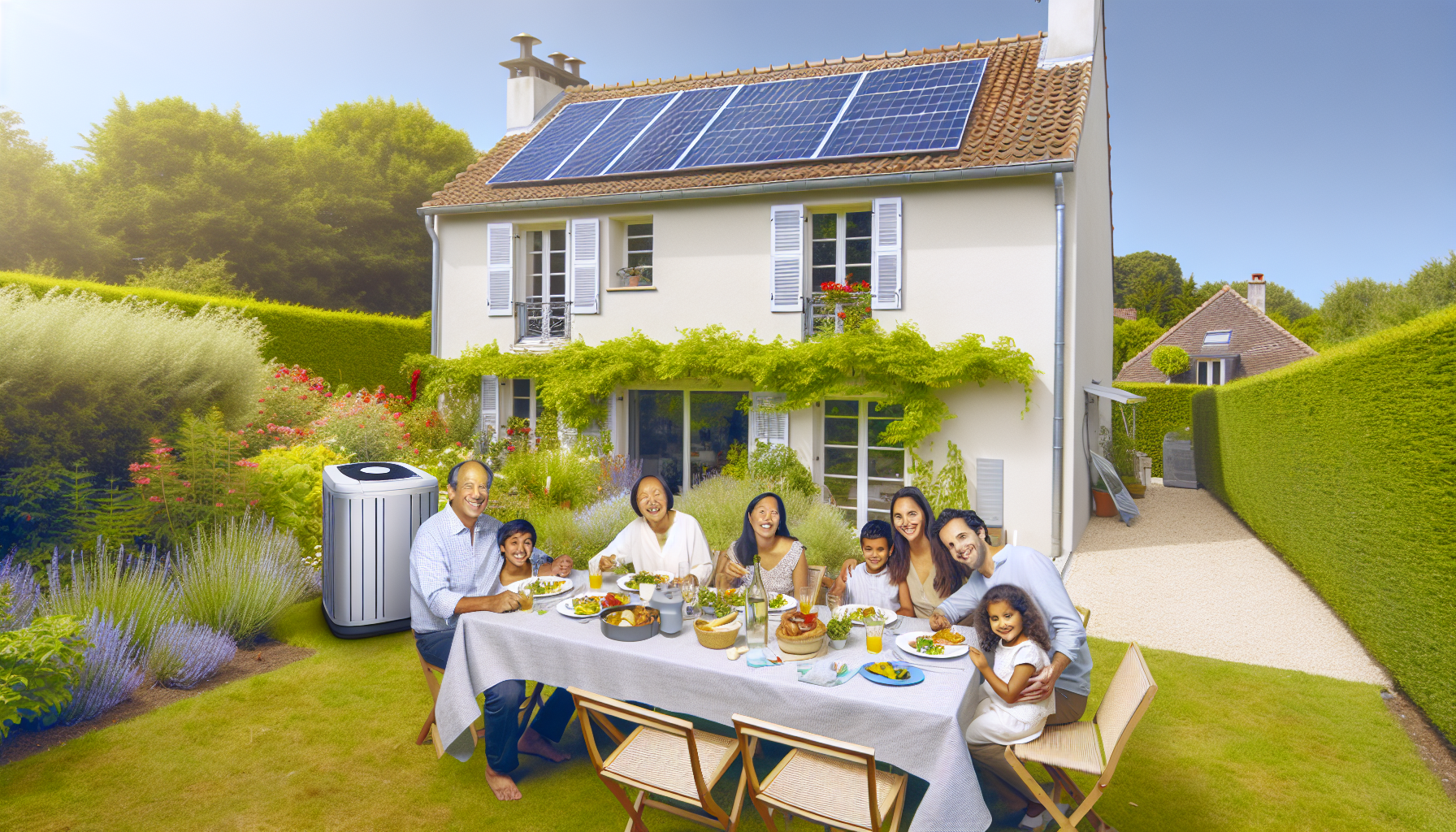 Famille profitant du confort